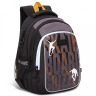 Рюкзак школьный Grizzly RB-152-2 черный - оранжевый (Gr27902)