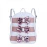 Рюкзак с сумочкой OrsOro DW-989 бело-розовый (Gr27504)