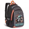 Рюкзак школьный Grizzly RB-152-3 черный - оранжевый (Gr27909)