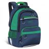 Рюкзак школьный Grizzly RB-054-5 синий - зеленый (Gr27414)