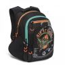 Рюкзак школьный Grizzly RB-150-1 черный - оранжевый (Gr27816)