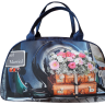 Спортивная сумка Capline 27 синяя с цветами