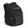 Рюкзак школьный Grizzly RB-150-2 черный - бирюзовый (Gr27838)