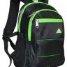 Школьный рюкзак Rise М-256 черный с зеленым