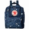 Рюкзак Fjallraven Kanken Mini FK23510 маленький синий с принтом