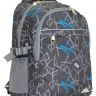 Школьный рюкзак Rise М-340 темно-серый с принтом