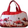 Спортивная сумка Capline 9 красная с цветами