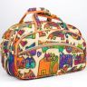 Дорожная сумка саквояж Mane 40564 бежевый, фиолетовый, зеленый, оранжевый
