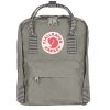 Рюкзак Fjallraven Kanken Mini FK23510 маленький серый с принтом на ручках