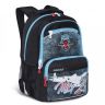 Рюкзак школьный Grizzly RB-154-2 черный - голубой (Gr27973)