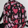 Детский рюкзак Rise М-131д черный с сердечками