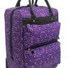 Дорожная сумка на колесах TsV 499 фиолетовая с цветами