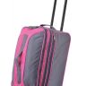 Дорожная сумка чемодан на колесах Akubens АК2040 серая с розовым